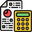 calculator with paper colorful icon
