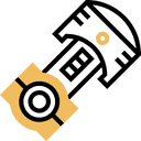 car piston colorful icon