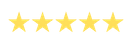 five golden stars horizontal icon